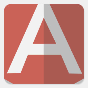 AngularJS Shield Logo Square Sticker
