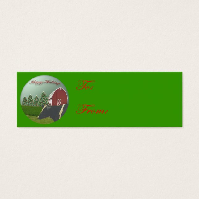 Angus Christmas Tag Card (Front)