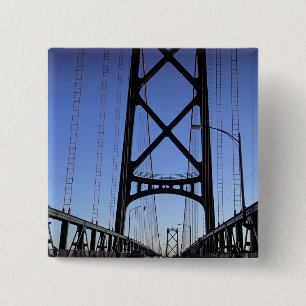 Angus L Macdonald Bridge, Halifax, Nova 2 Inch Square Button