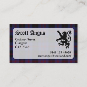 Angus Tartan Business Card