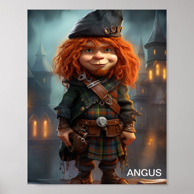 Angus, The Wee Scottish Highlander Poster (Front)