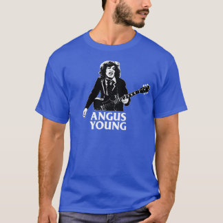 Angus Young Engraving Style T-Shirt