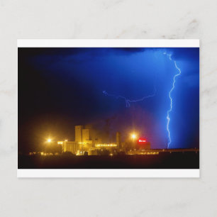 Anheuser-Busch Budweiser Brewery Lightning thunder Postcard
