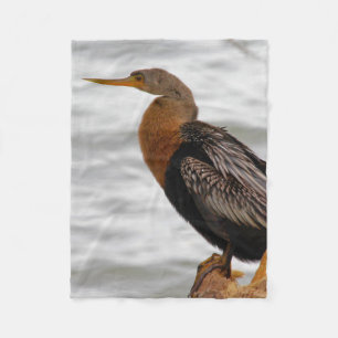 Anhinga On The Lookout Fleece Blanket