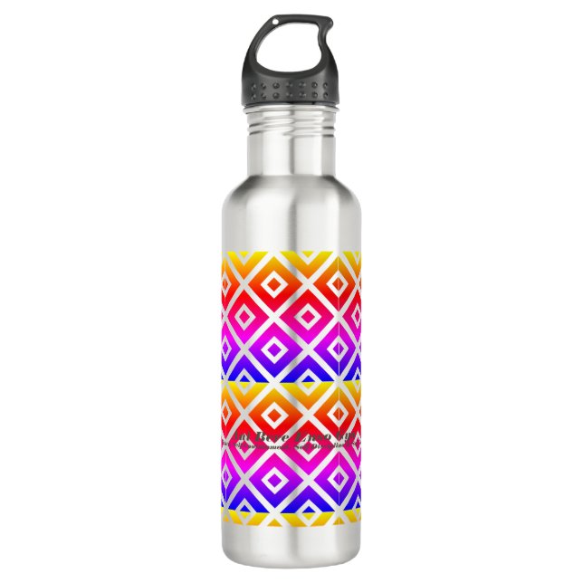Ani Bere Enso Gya Self Containment Adinkra Symbol  710 Ml Water Bottle (Front)