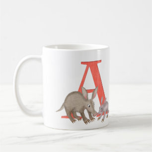 Animal ABC A is for aardvark mug