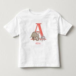 Animal ABC A is for aardvark T-shirt