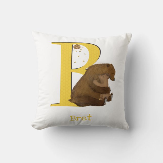 Animal ABC B is for bear cushion (Front)