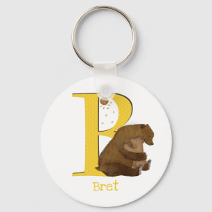Animal ABC B is for bear key ring