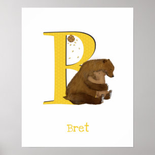 Animal ABC B is for bear print