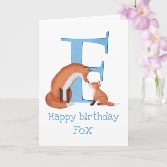 Animal ABC F est pour la carte d'anniversaire de r (Orchidée)