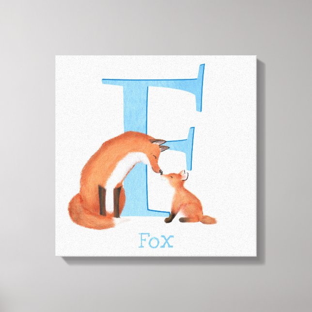 Animal ABC F is for fox canvas print (Front)