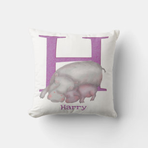 Animal ABC H est pour coussin hippo