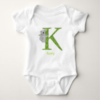 Animal ABC K is for koala baby bodysuit