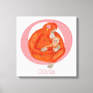 Animal ABC O is for orangutan canvas print