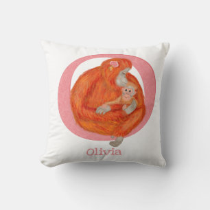 Animal ABC O is for orangutan cushion
