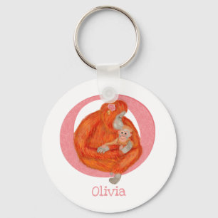 Animal ABC O is for orangutan key ring