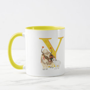 Animal ABC Y is for yak mug