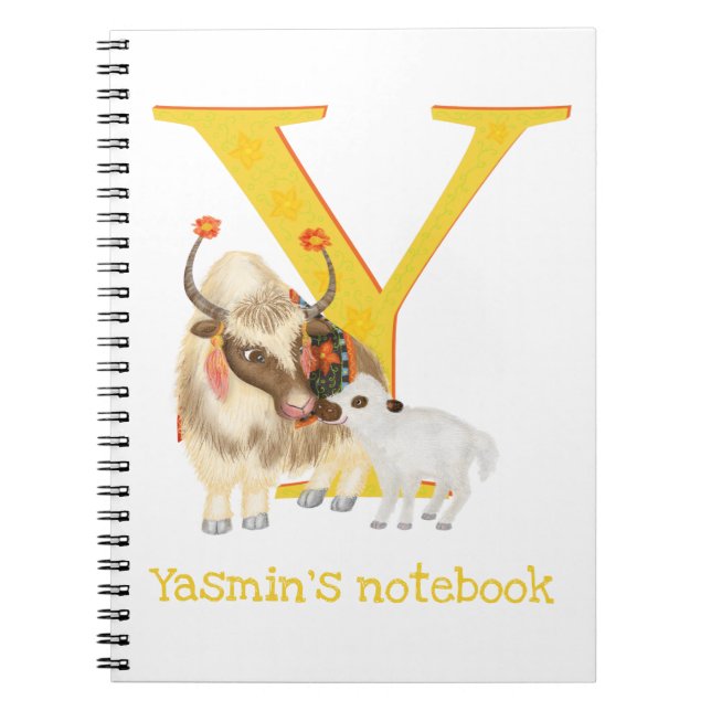 Animal ABC Y is for yak notebook (Front)