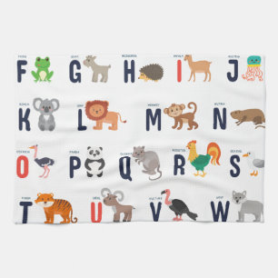 Animal ABCs - Alphabet Kitchen Towel