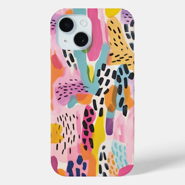 Animal Abstract Modern Retro Coloful Case-Mate iPhone Case (Back)