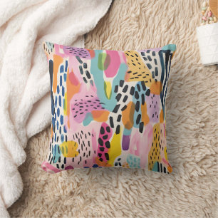 Animal Abstract Modern Retro Coloful Throw Pillow