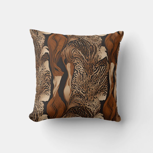 Animal Abstract Pattern Design 4 Throw Pillow (Front)