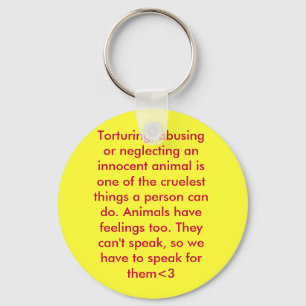 animal abuse keychain