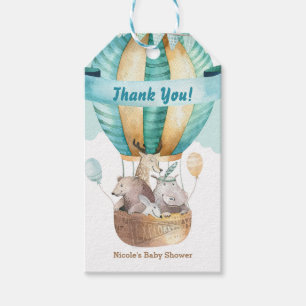 Animal Adventure Watercolor Boho Baby Shower Favou Gift Tags
