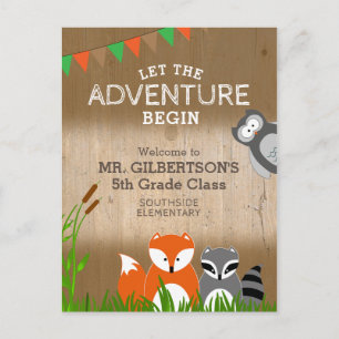 Animal Adventure   Welcome Back to School Postcard