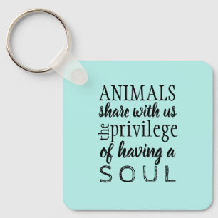 Animal advocate welfare keychain