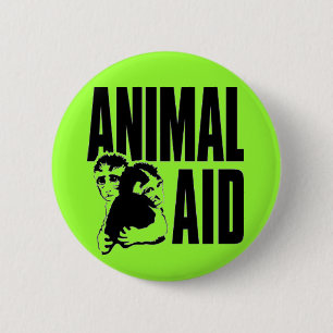 Animal Aid 2 Inch Round Button