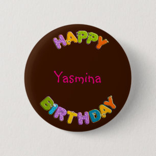 animal alphabet - birthday 2 inch round button