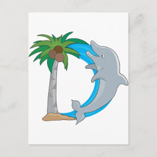 Animal Alphabet Dolphin Postcard
