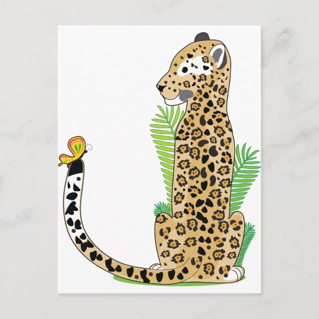 Animal Alphabet Jaguar Postcard (Front)