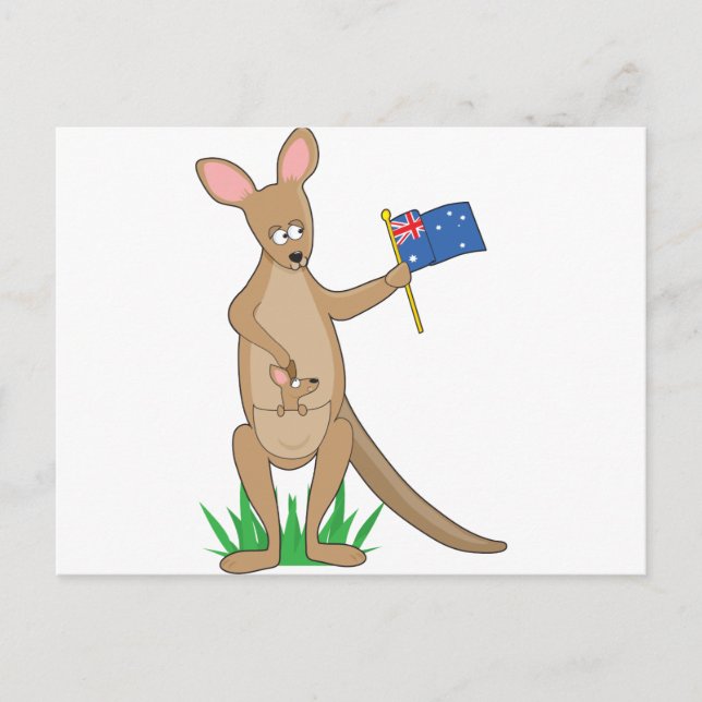 Animal Alphabet Kangaroo Postcard (Front)