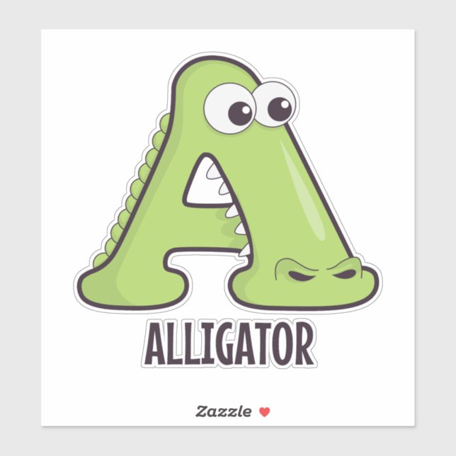 Animal Alphabet Letter - A (aligator) (Sheet)