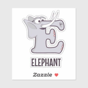 Animal Alphabet Letter - E (elephant)