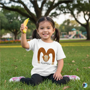 Animal Alphabet M For Monkey Baby T-Shirt