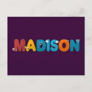 animal alphabet Madison Postcard
