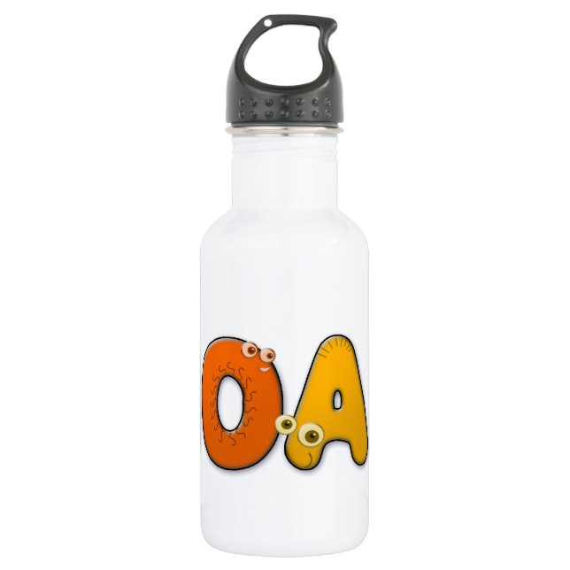 animal alphabet Noah 532 Ml Water Bottle (Front)