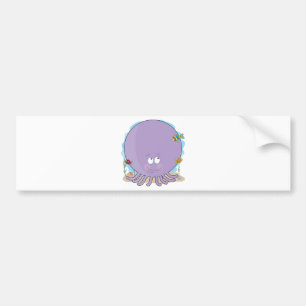 Animal Alphabet Octopus Bumper Sticker