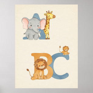 Animal alphabet poster