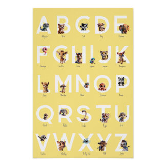 Animal Alphabet Poster