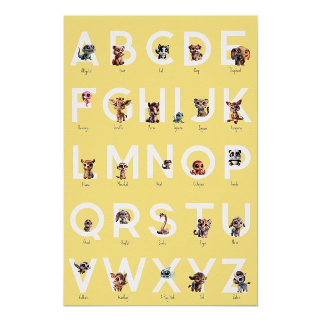 Animal Alphabet Poster (Front)