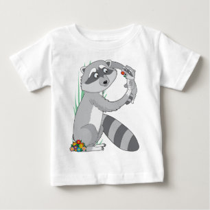 Animal Alphabet Raccoon Baby T-Shirt
