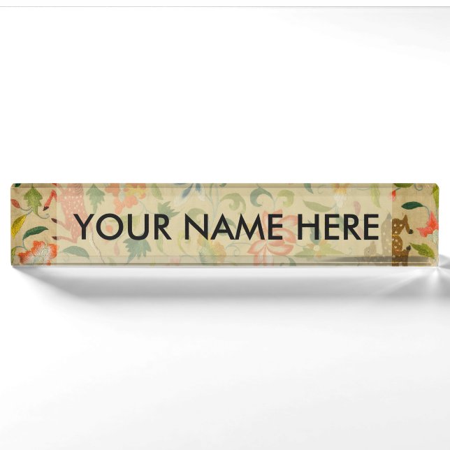Animal Antique Horse Bird Deer Rabbit Nameplate (Front)