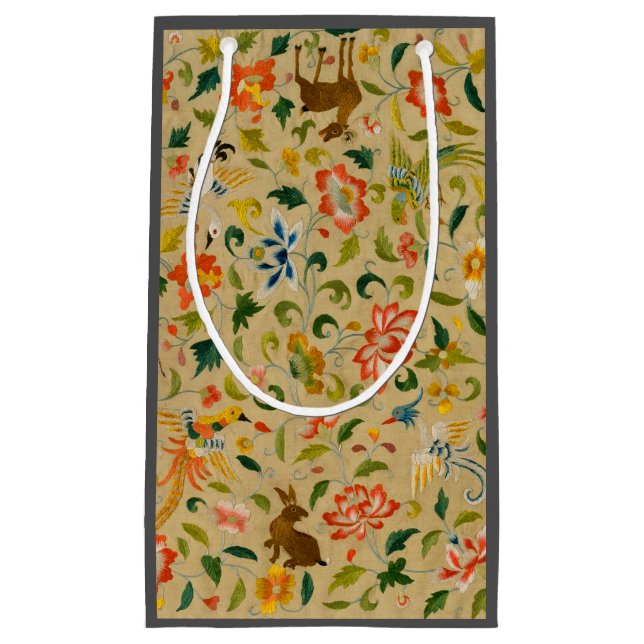 Animal Antique Horse Bird Deer Rabbit Small Gift Bag (Front)