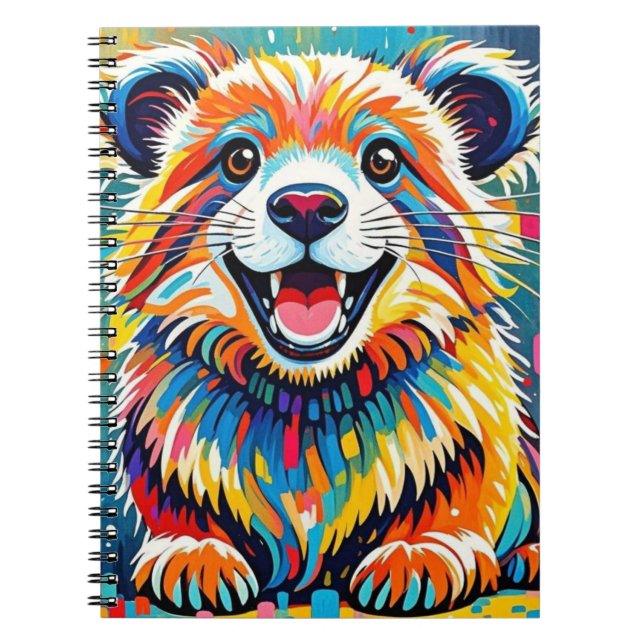 Animal art design featuring bold, dynamic notebook (Front)