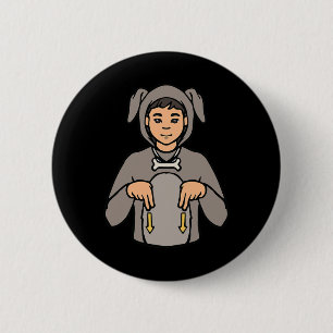 Animal Asl Hand Gesture Deaf Hearing Loss Awarenes 2 Inch Round Button